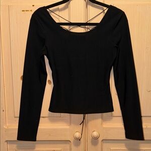 Glamour Classic Black Long Sleeve Tee